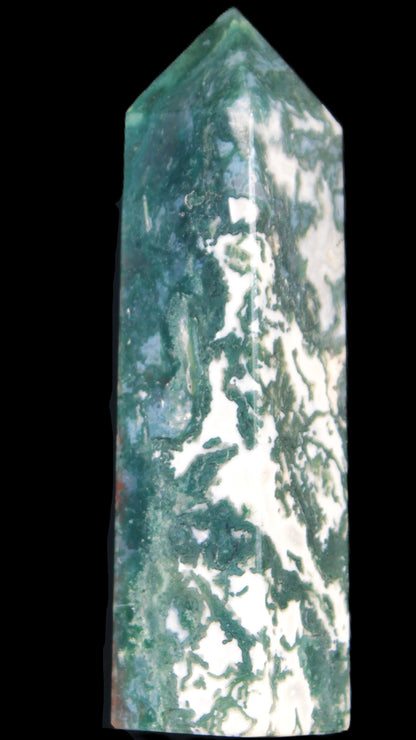 Ocean Moss Agate obelisk 35*147mm 413g Rocks and Things Store