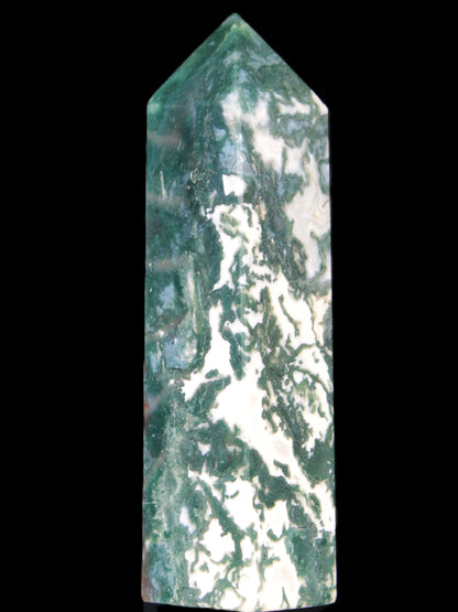 Ocean Moss Agate obelisk 35*147mm 413g Rocks and Things Store