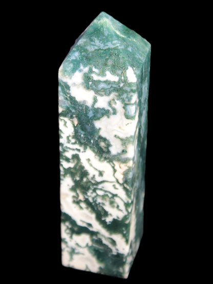 Ocean Moss Agate obelisk 35*147mm 413g Rocks and Things Store