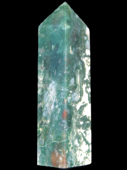 Ocean Moss Agate obelisk 35*147mm 413g Rocks and Things Store