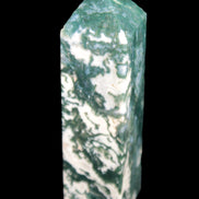 Ocean Moss Agate obelisk 35*147mm 413g Rocks and Things Store