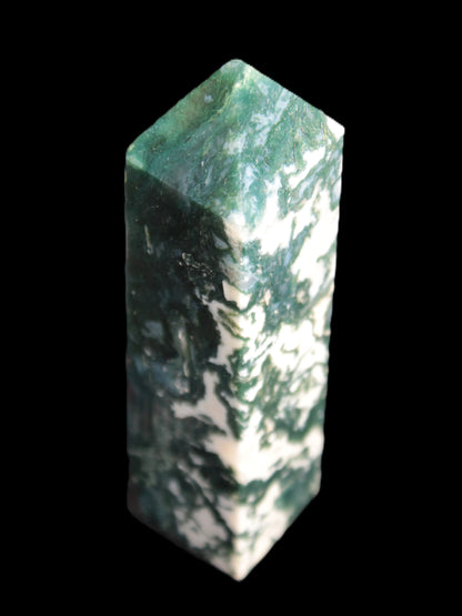 Ocean Moss Agate obelisk 35*147mm 413g Rocks and Things Store