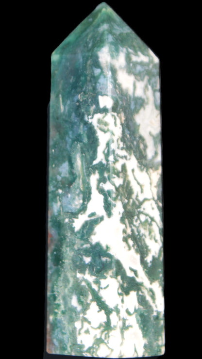 Ocean Moss Agate obelisk 35*147mm 413g Rocks and Things Store