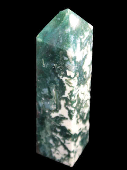 Ocean Moss Agate obelisk 35*147mm 413g Rocks and Things Store