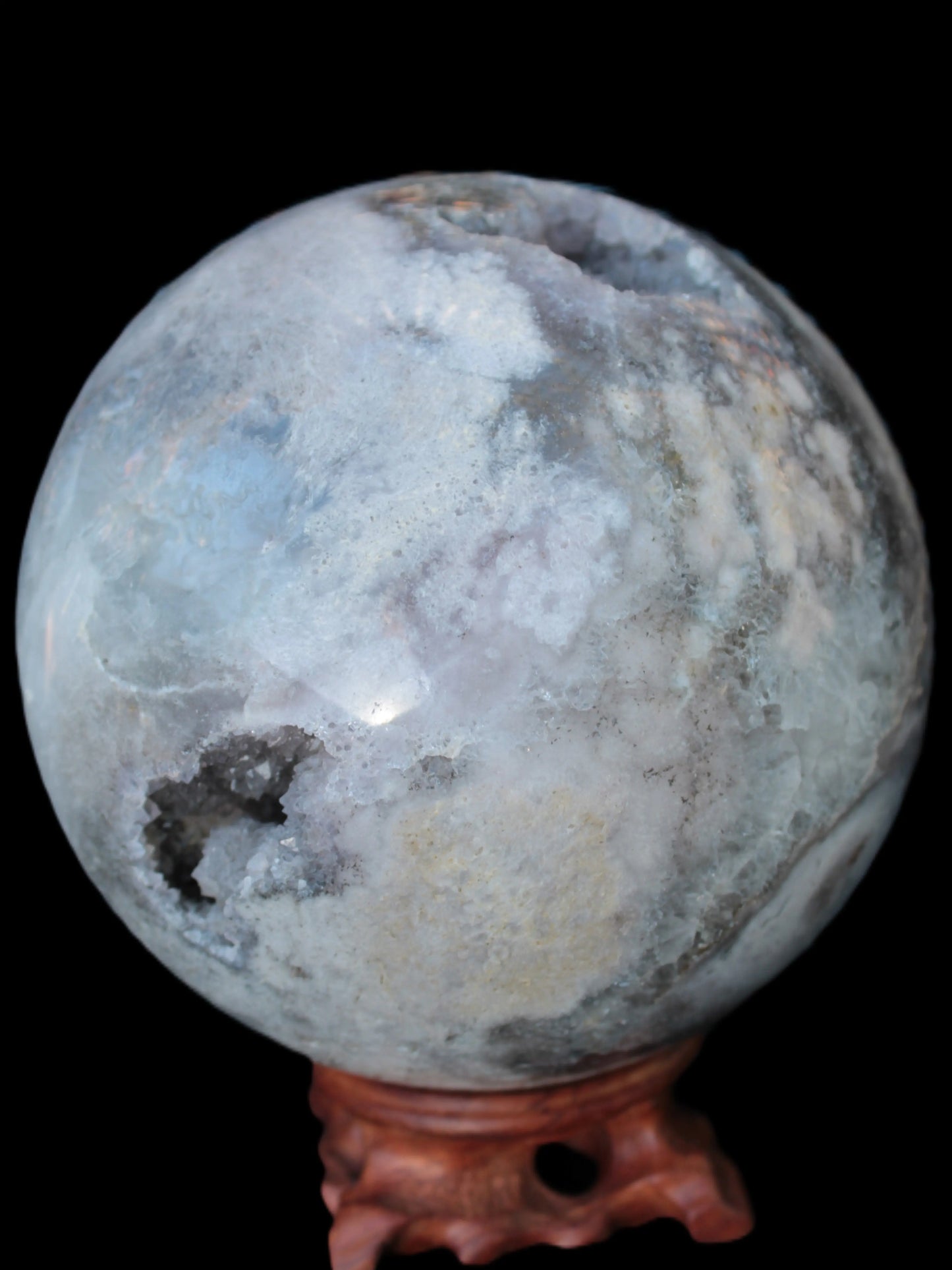 Ocean Moss Agate sphere 126mm 2783g Rocks and Things