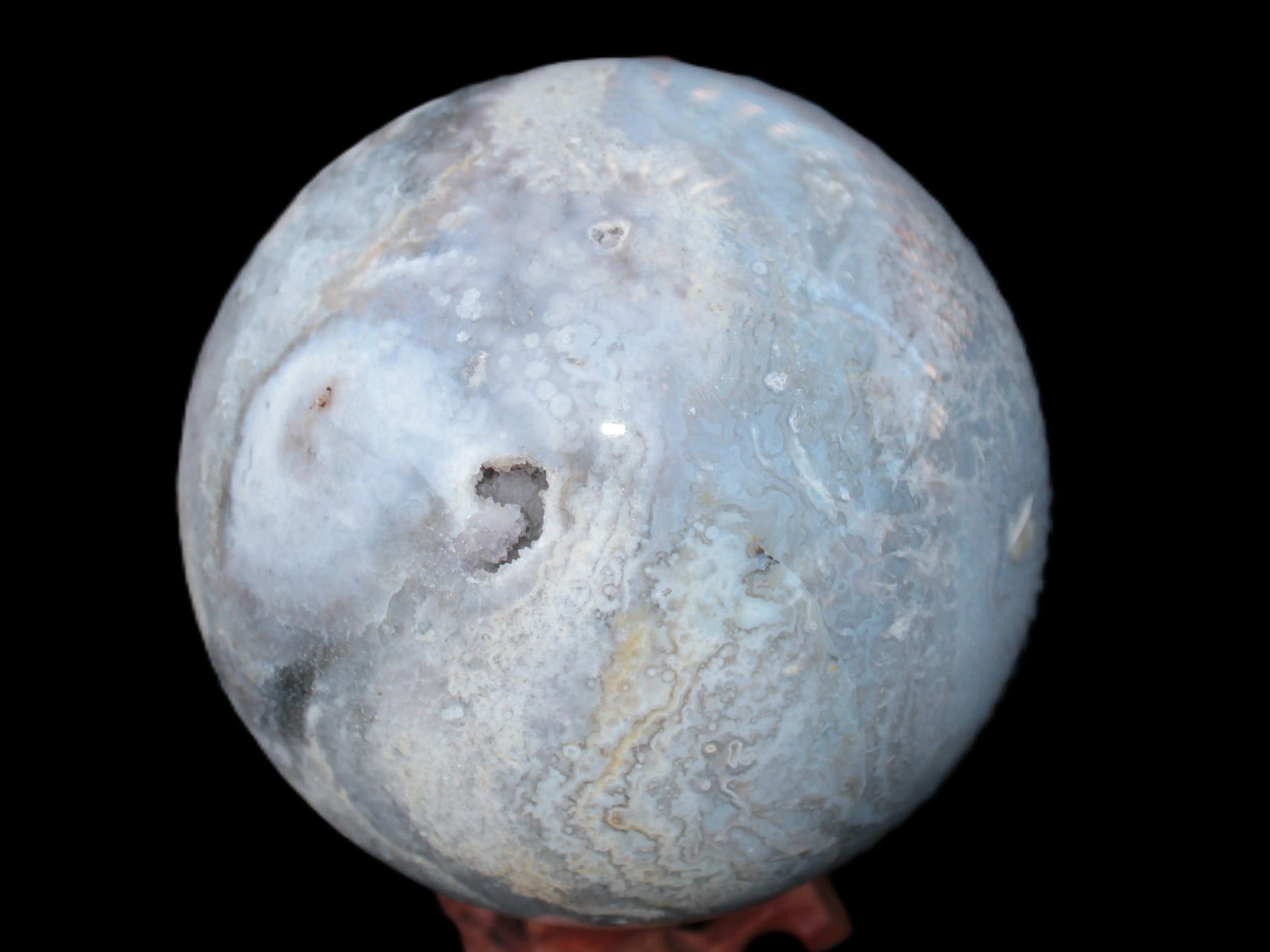 Ocean Moss Agate sphere 126mm 2783g Rocks and Things