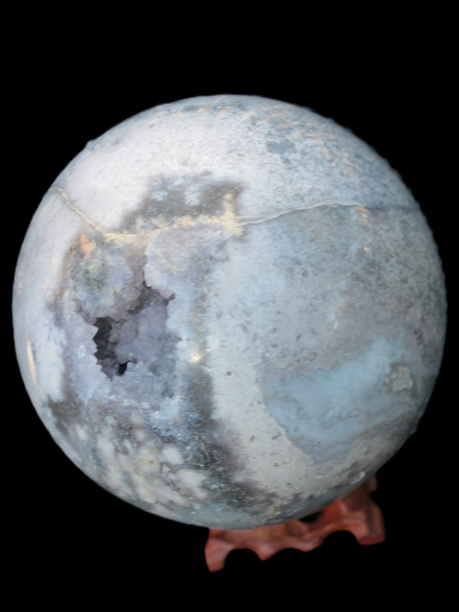 Ocean Moss Agate sphere 126mm 2783g Rocks and Things