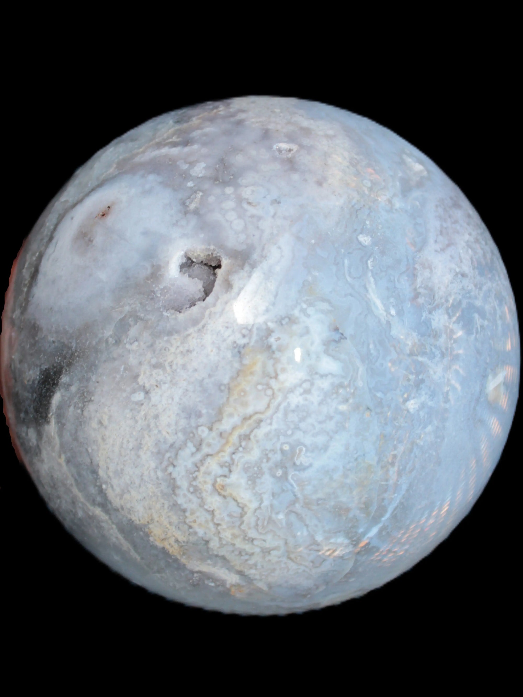 Ocean Moss Agate sphere 126mm 2783g - Rocks and Things Store