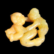 Old chinese hand-carved orange Jade erotic statue 41g Rocks and Things