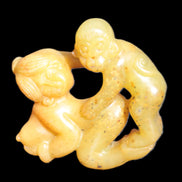 Old chinese hand-carved orange Jade erotic statue 41g Rocks and Things