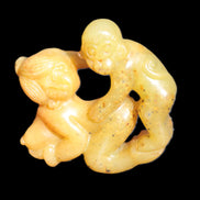 Old chinese hand-carved orange Jade erotic statue 41g Rocks and Things