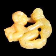 Old chinese hand-carved orange Jade erotic statue 41g Rocks and Things