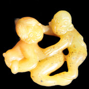 Old chinese hand-carved orange Jade erotic statue 41g Rocks and Things