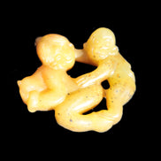 Old chinese hand-carved orange Jade erotic statue 41g Rocks and Things