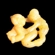 Old chinese hand-carved orange Jade erotic statue 41g Rocks and Things