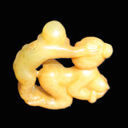 Old chinese hand-carved orange Jade erotic statue 41g Rocks and Things