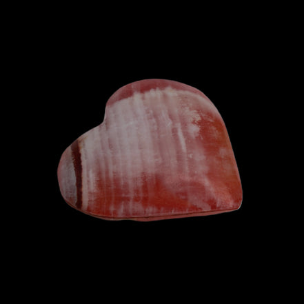 Orange Calcite hand-carved heart 57g Rocks and Things Store