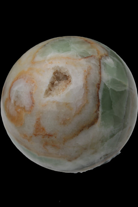 Orange, Lime & Lemon Fluorite sphere 648g Rocks and Things