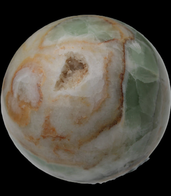 Orange, Lime & Lemon Fluorite sphere 648g Rocks and Things