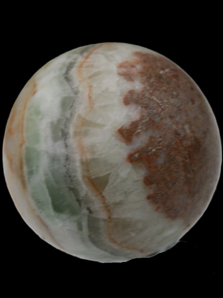 Orange, Lime & Lemon Fluorite sphere 648g Rocks and Things