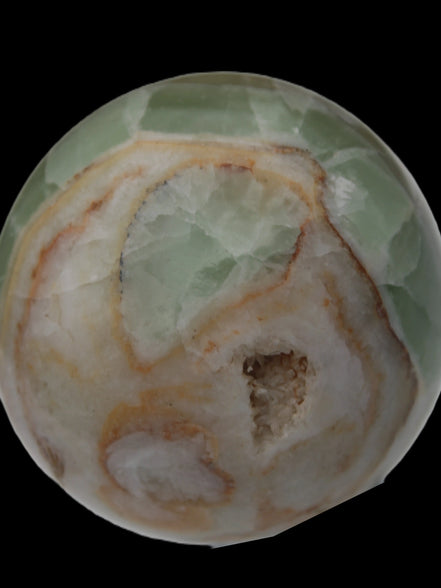 Orange, Lime & Lemon Fluorite sphere 648g Rocks and Things
