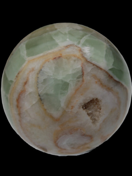 Orange, Lime & Lemon Fluorite sphere 648g Rocks and Things