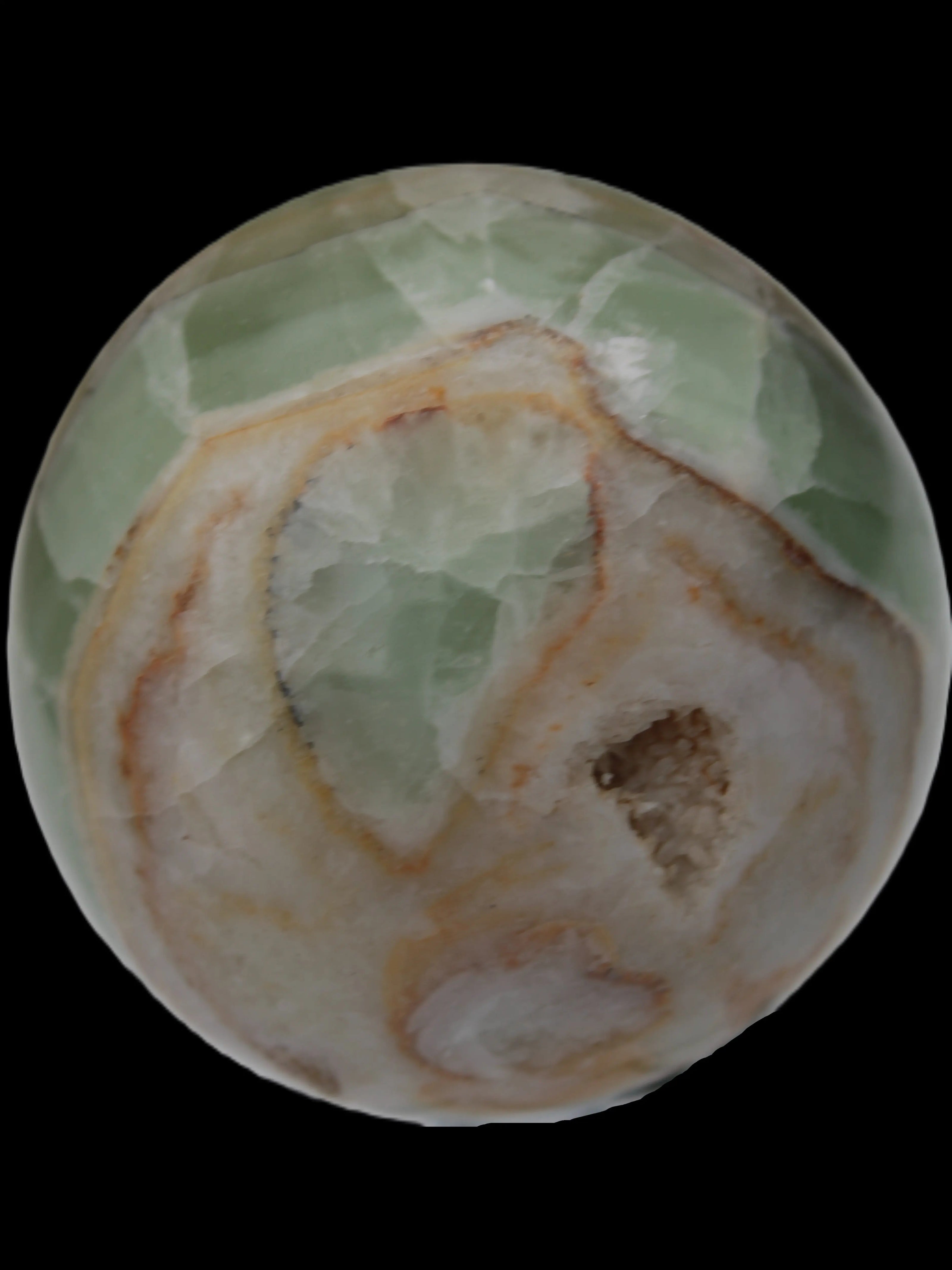 Orange, Lime & Lemon Fluorite sphere 648g Rocks and Things
