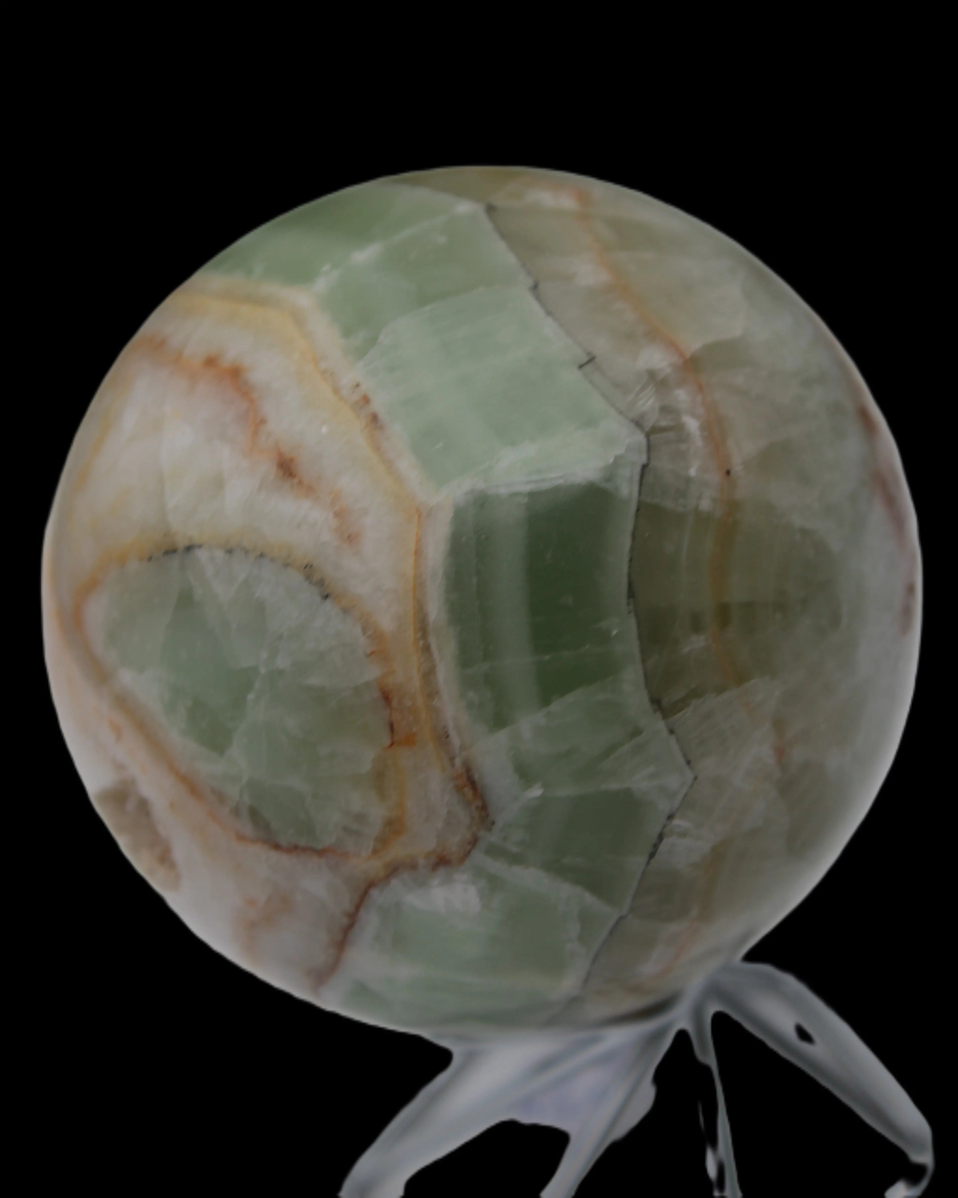 Orange, Lime & Lemon Fluorite sphere 648g Rocks and Things