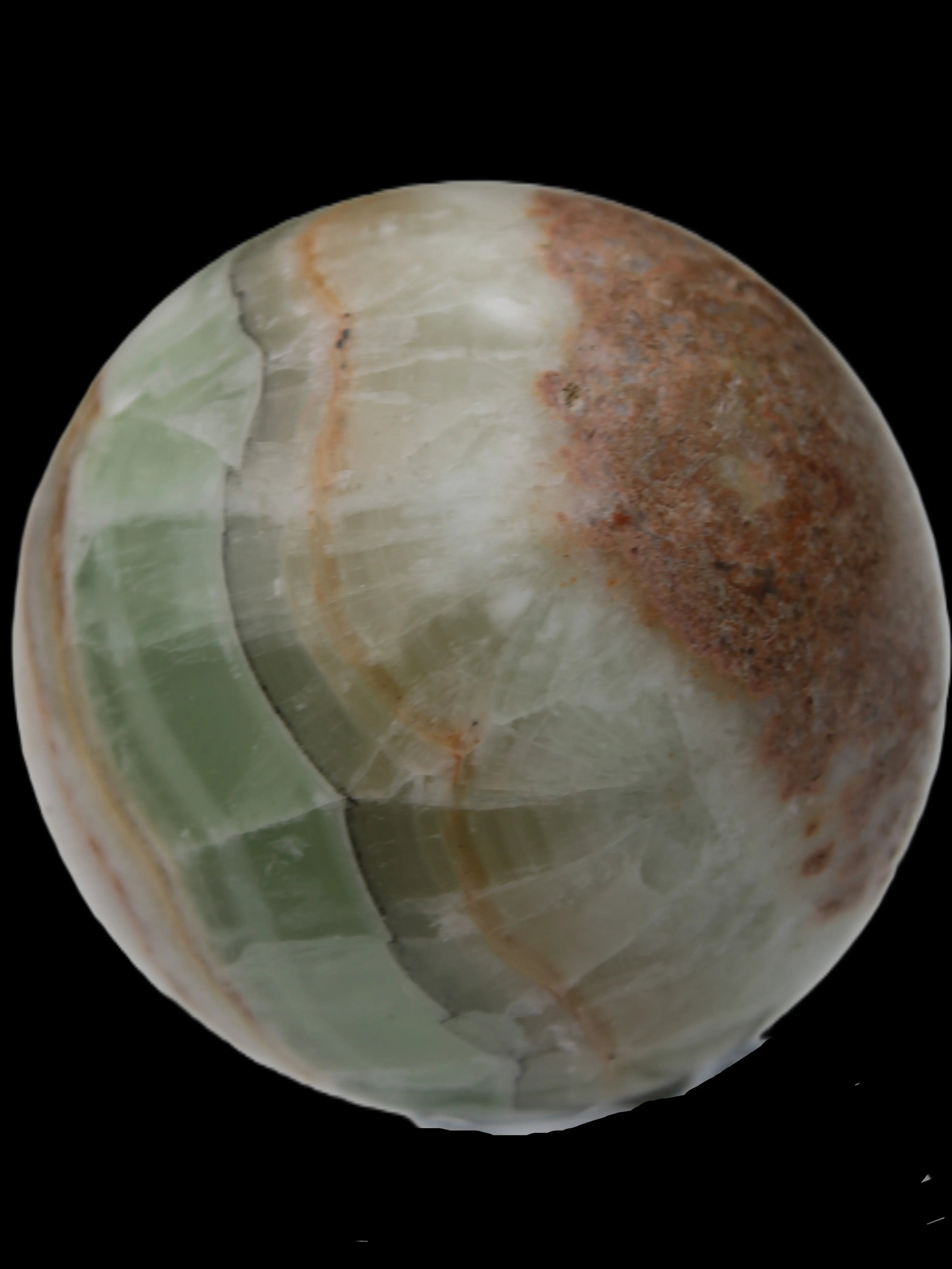 Orange, Lime & Lemon Fluorite sphere 648g Rocks and Things