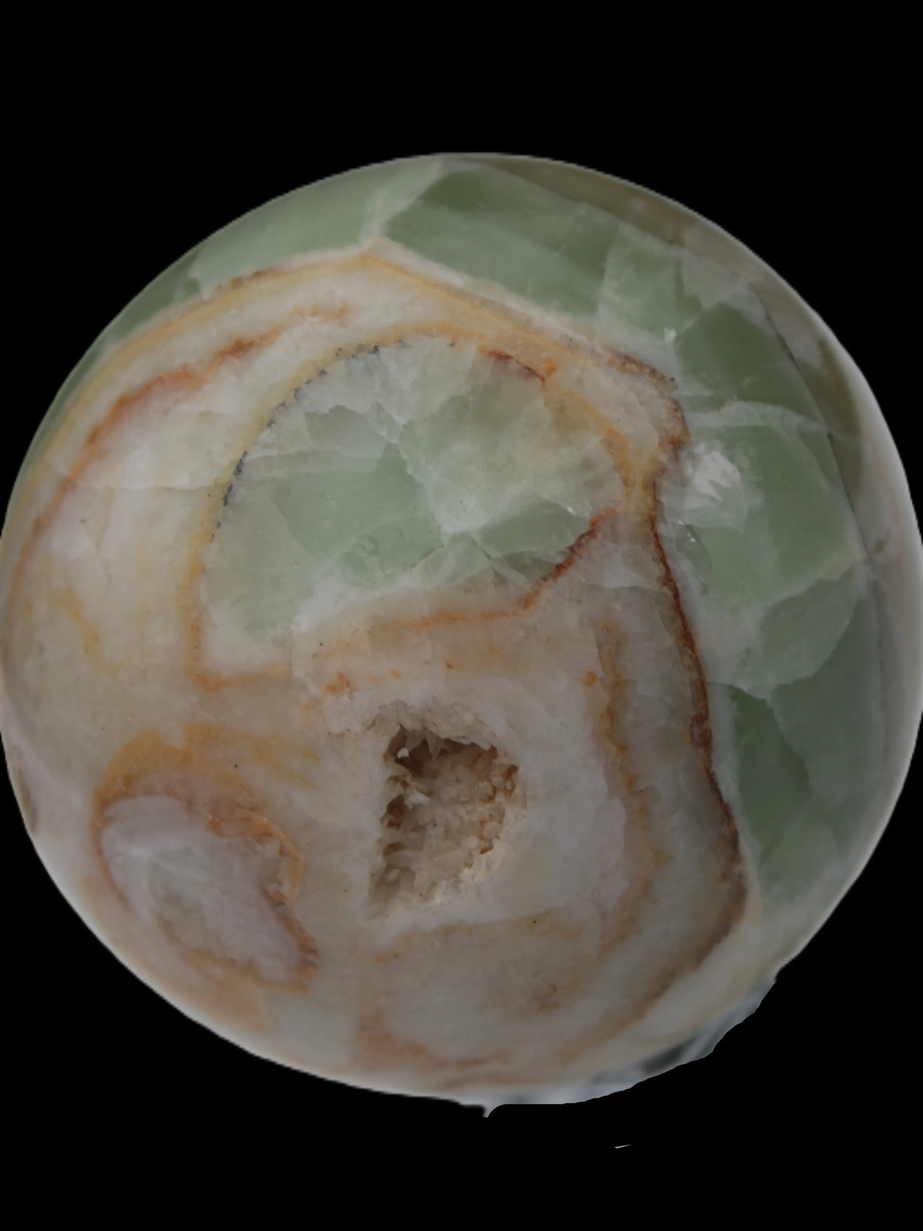 Orange, Lime & Lemon Fluorite sphere 648g Rocks and Things