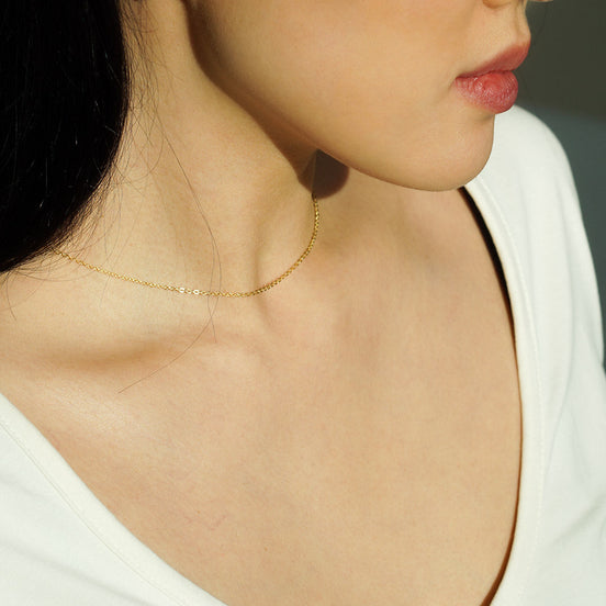 Easy Chain Necklace in sunlight - Rocks and Things Store