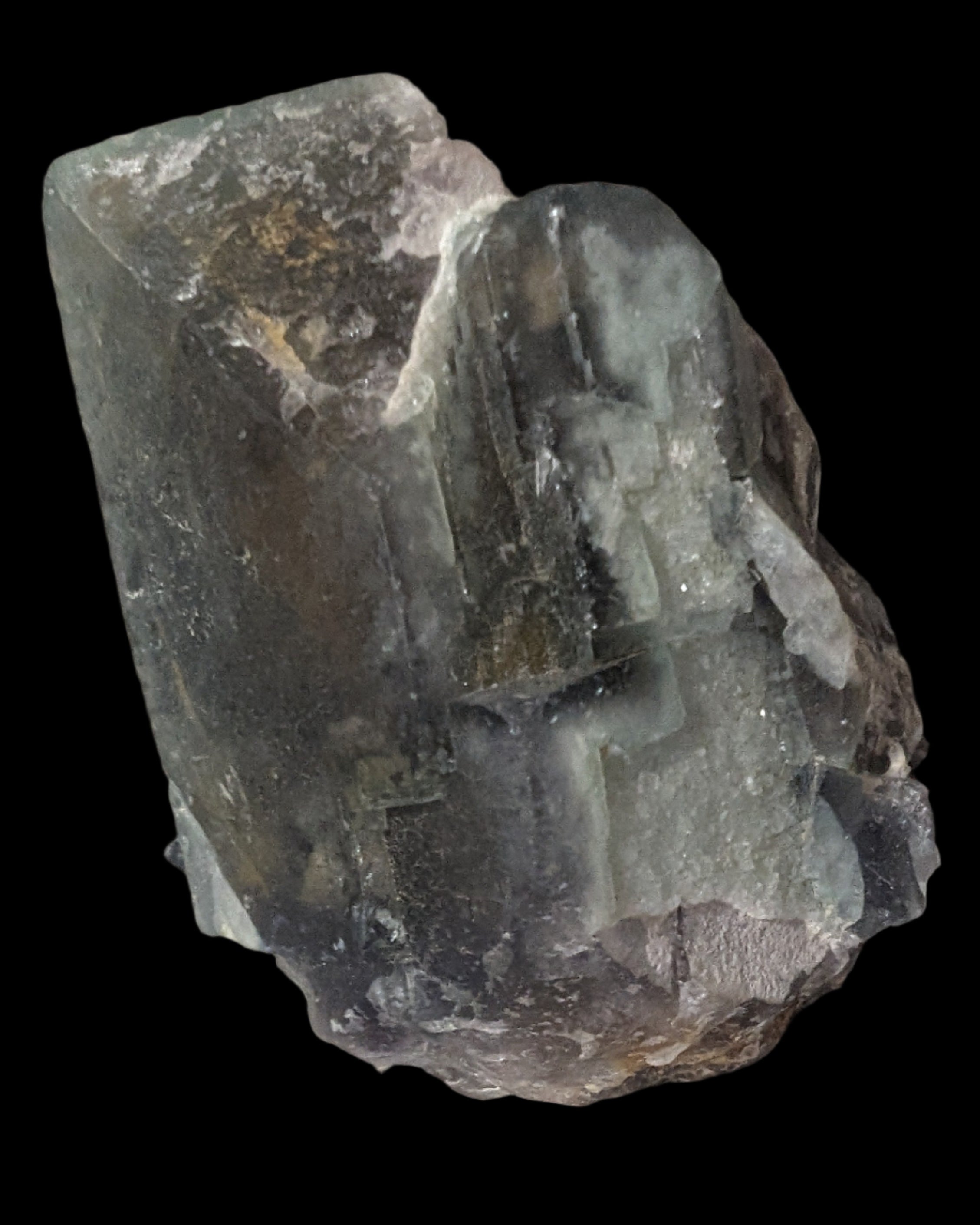 Fluorite cubic cluster UV reactive 328g in LED light -  Rocks and Things Store