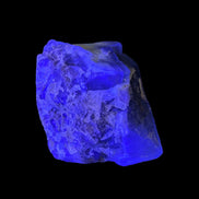Fluorite cubic cluster UV reactive 328g in UV light -  Rocks and Things Store