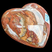 Petrified Wood heart 315g in sunlight - Rocks and Things Store