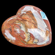 Petrified Wood heart 315g in sunlight - Rocks and Things Store