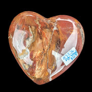Petrified Wood heart 315g in sunlight - Rocks and Things Store
