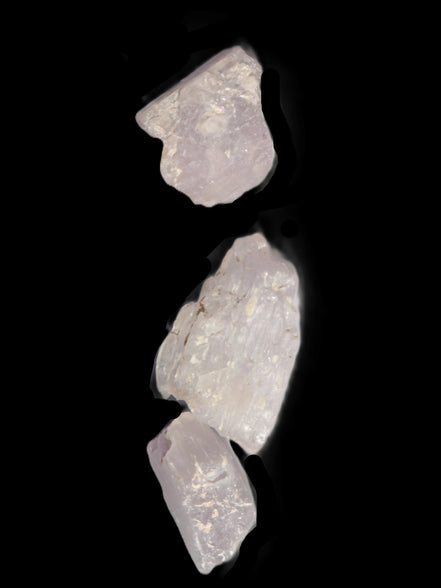 Pink/Lilac Kunzite 3 crystals from Afghanistan 4.0/4.3g Rocks and Things