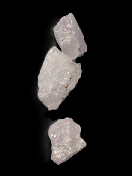 Pink/Lilac Kunzite 3 crystals from Afghanistan 4.0/4.3g Rocks and Things