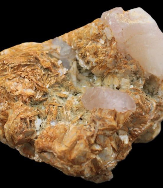 Pink Morganite crystals in Mica matrix from Afghanistan 300.5ct 60.1g - Rocks and Things Store