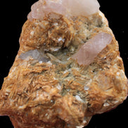 Pink Morganite crystals in Mica matrix from Afghanistan 300.5ct 60.1g in sunlight - Rocks and Things Store