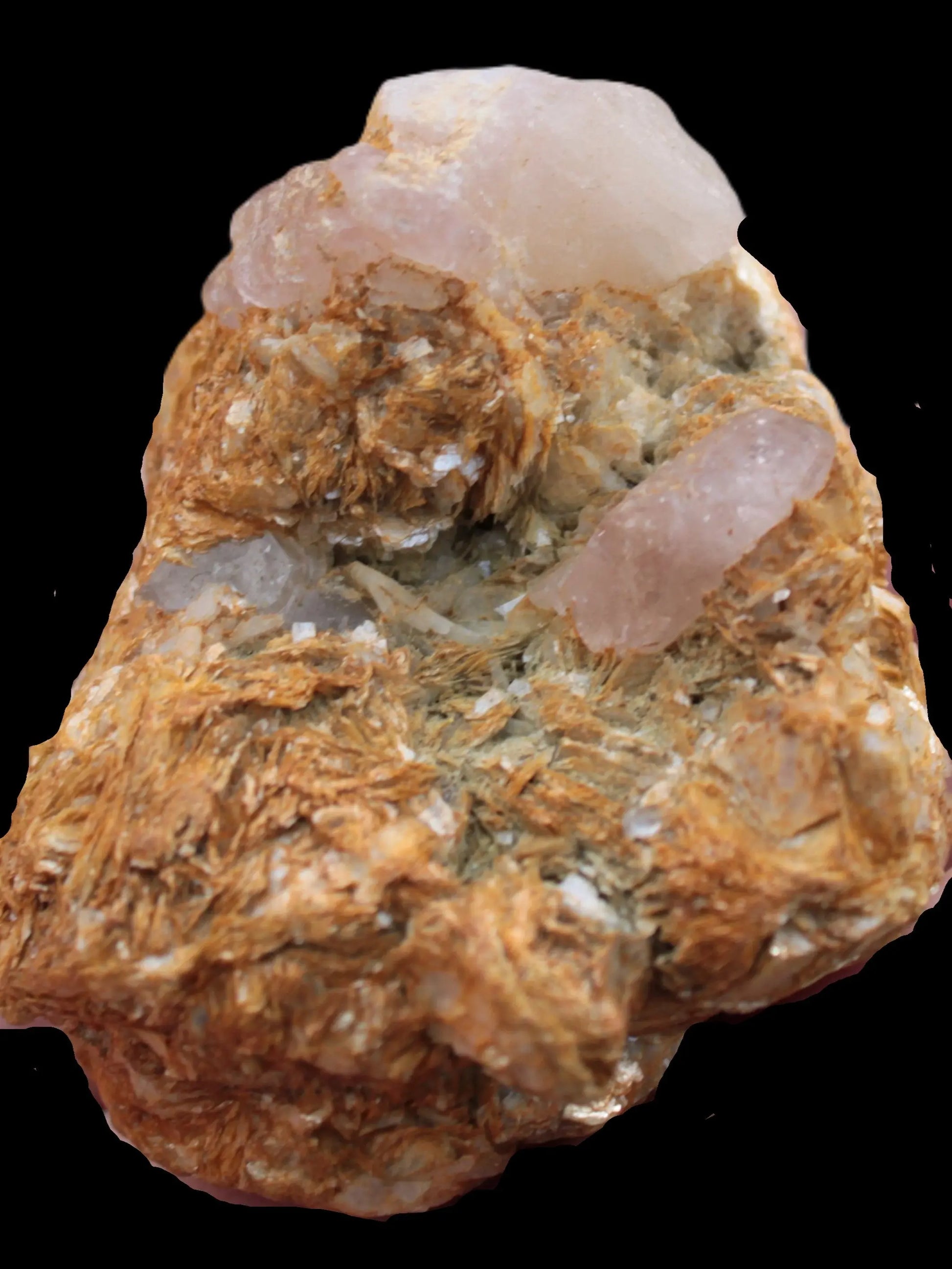 Pink Morganite crystals in Mica matrix from Afghanistan 300.5ct 60.1g Rocks and Things