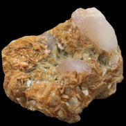 Pink Morganite crystals in Mica matrix from Afghanistan 300.5ct 60.1g in LED light - Rocks and Things Store