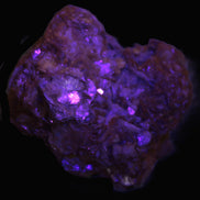 Pink Morganite crystals in Mica matrix from Afghanistan 300.5ct 60.1g in UV light - Rocks and Things Store