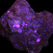 Pink Morganite crystals in Mica matrix from Afghanistan 300.5ct 60.1g in UV light - Rocks and Things Store