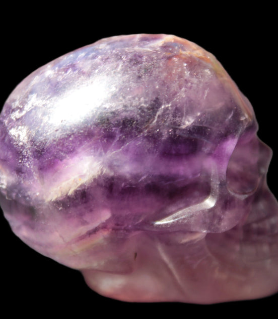 Purple Fluorite skull 50*34*49mm 108g Rocks and Things Store
