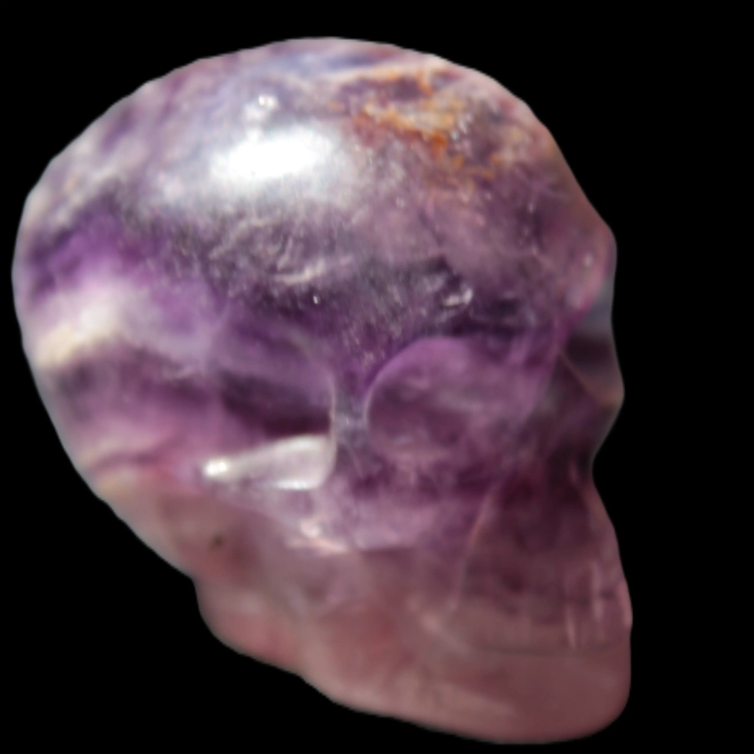 Purple Fluorite skull 50*34*49mm 108g Rocks and Things Store