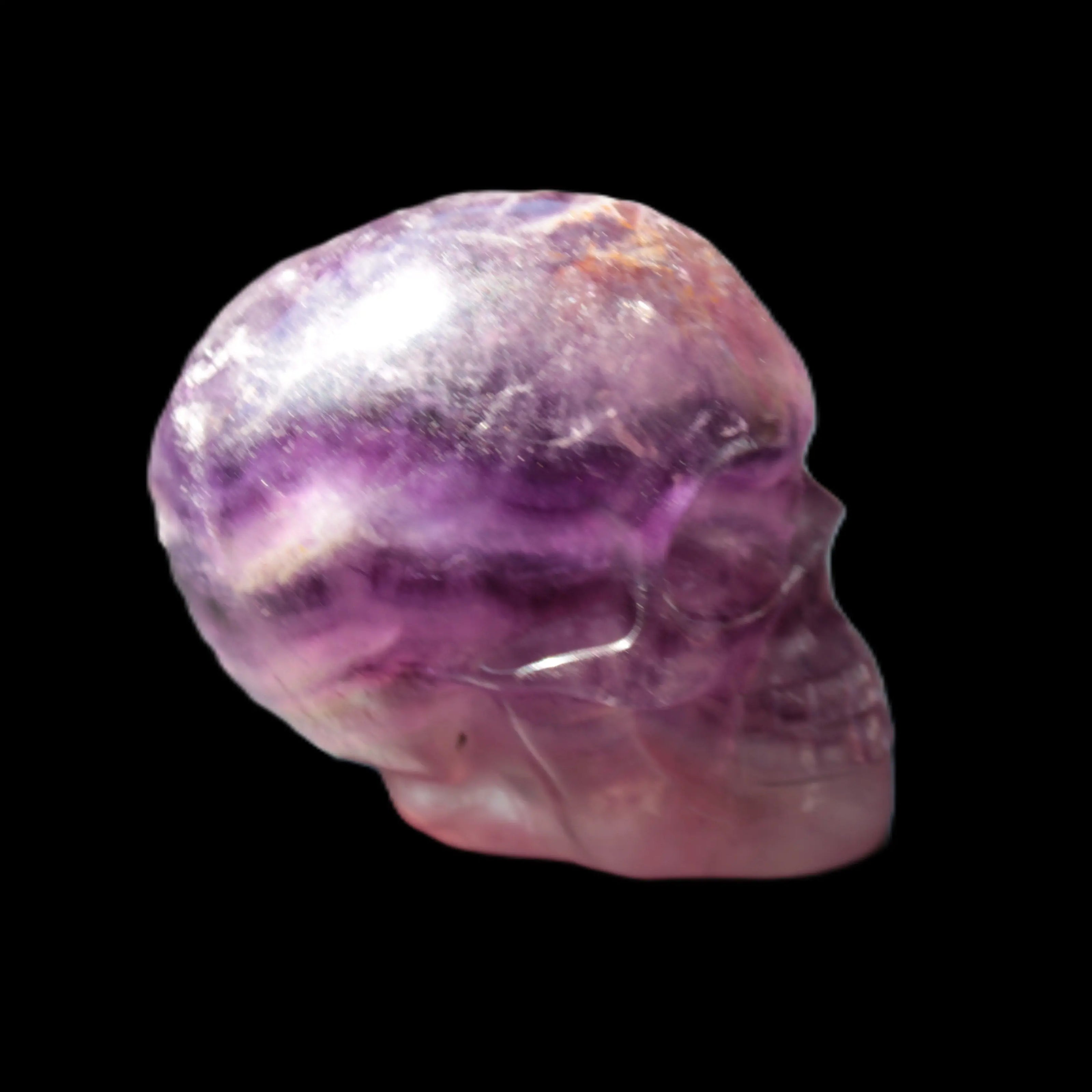 Purple Fluorite skull 50*34*49mm 108g Rocks and Things Store