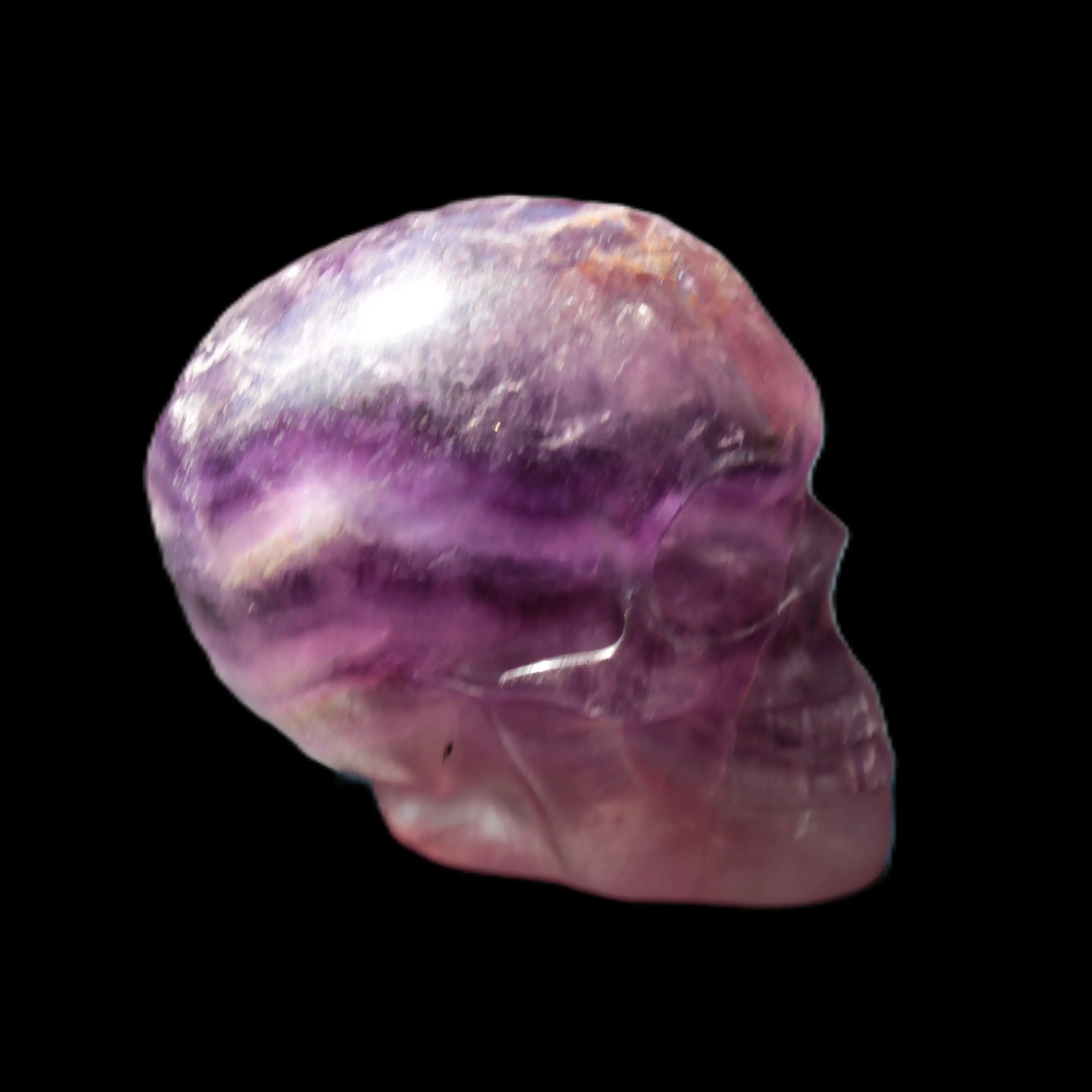 Purple Fluorite skull 50*34*49mm 108g Rocks and Things Store