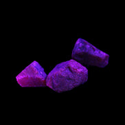 Purple Red Corundum Ruby 3 crystals 1-2g Rocks and Things Store