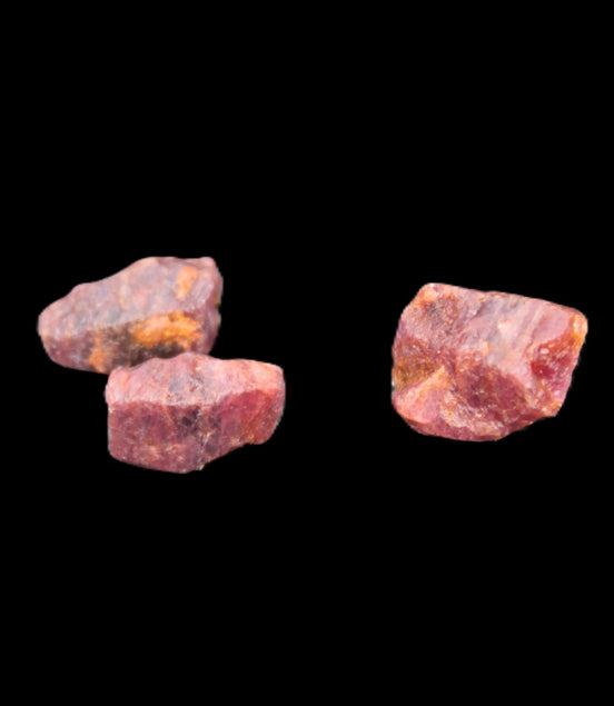 Purple Red Corundum Ruby 3 crystals approx. 1.5g Rocks and Things